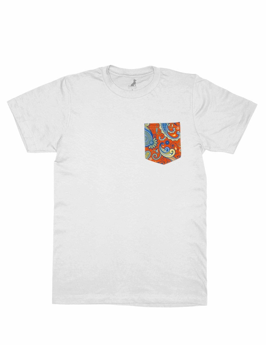 PAISLEY POCKET SECEDE WHITE SHIRT