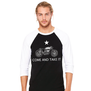 Come and Take It Cafe Racer 3/4 Sleeve Tee