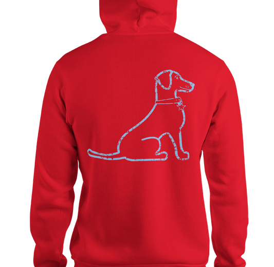 VIntage Lacy Dog T-Shirt Hoodie Bright Red