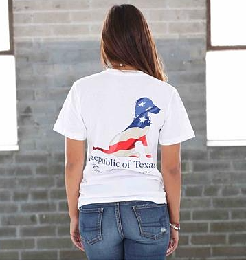 USA! Flag Pocket Lacy Dog Tee