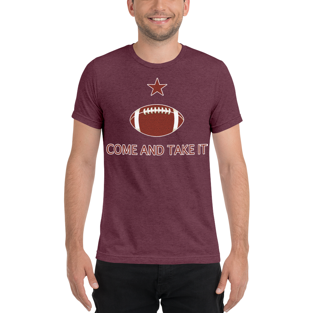Come and Take It Football Maroon & White Tee