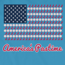 Baseball America's Pastime Flag Tee